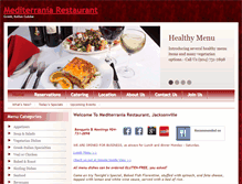 Tablet Screenshot of mediterraniarestaurant.com